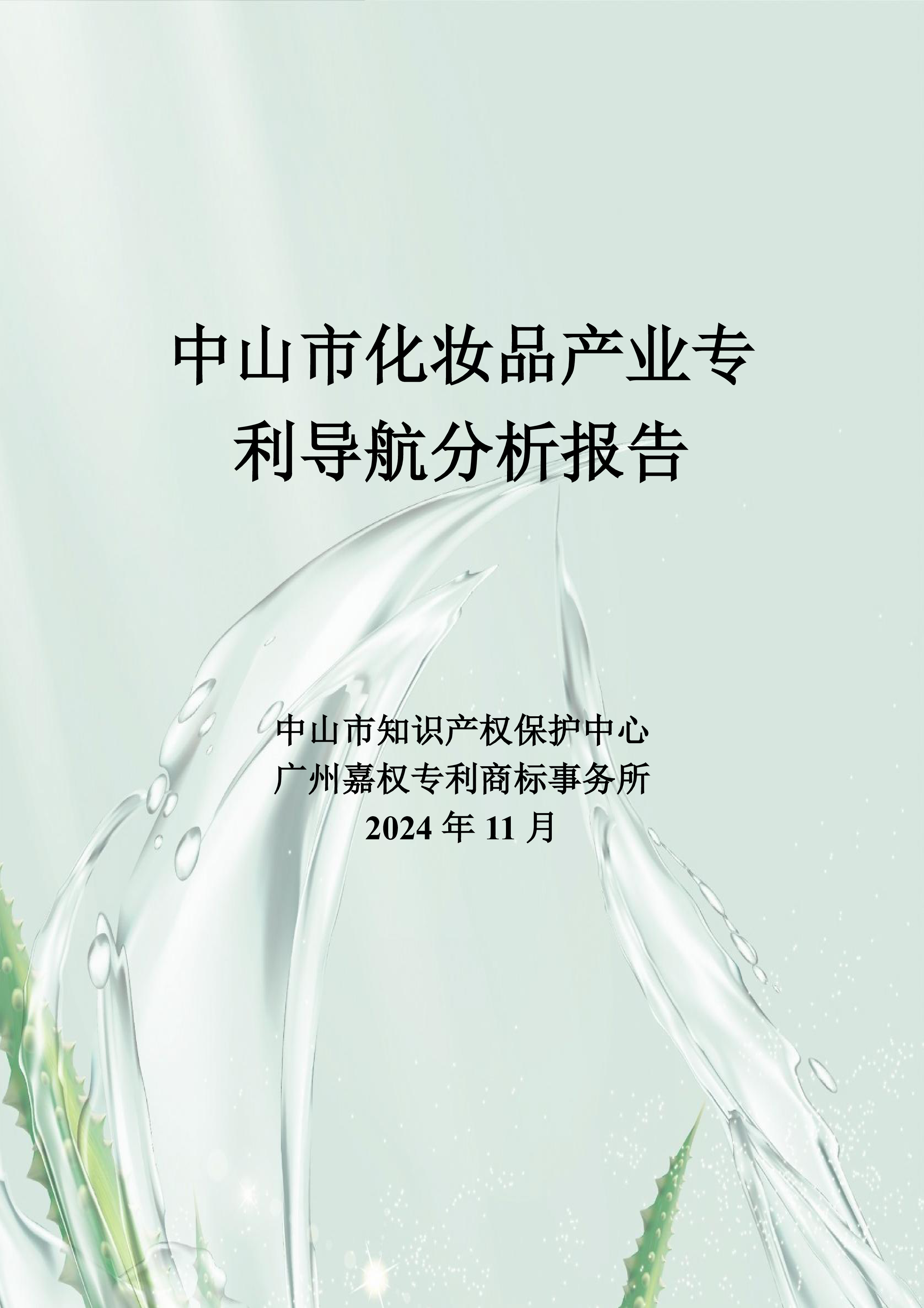中山市知识产权保护中心2024中山市化妆品产业专利导航分析报告353页